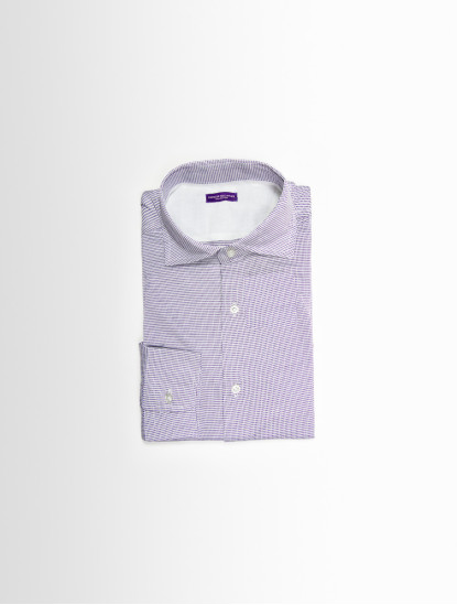 Patrick Hellmann CollectionMen Shirt With Blue Pattern 100% Cottonimage962